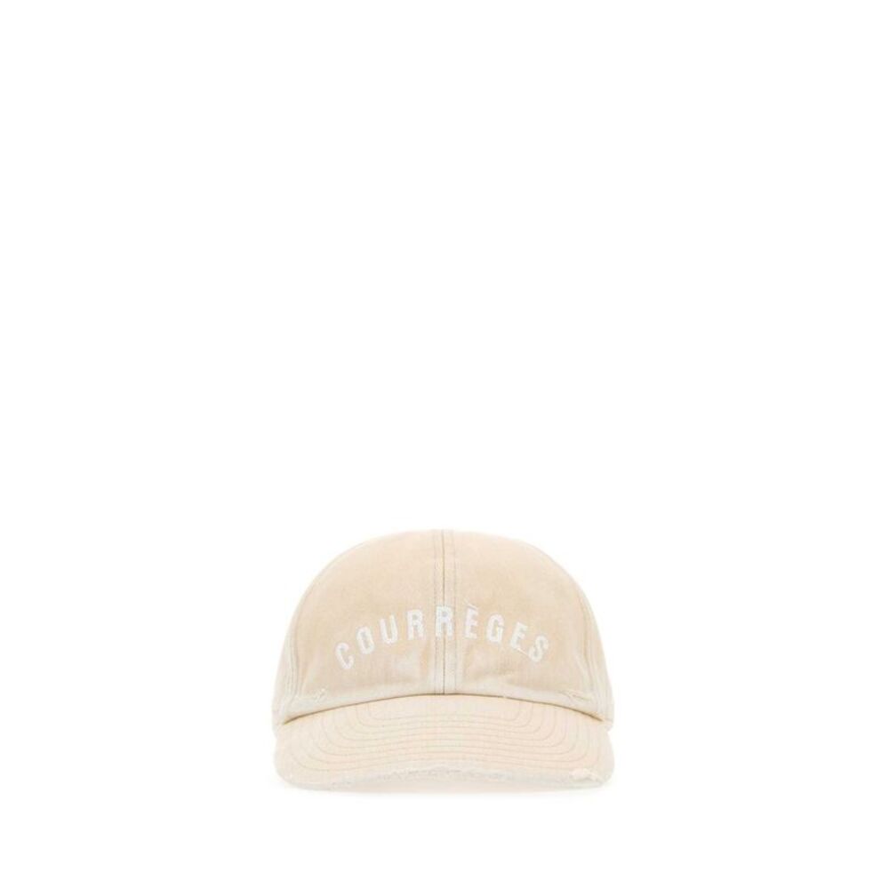 Courreges Women Sand Cotton Baseball Cap